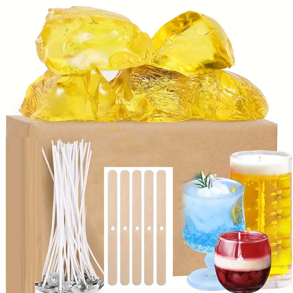 Candle Making Kit Wholesale - Mum Yapımı için 200g Sarı Şeffaf
