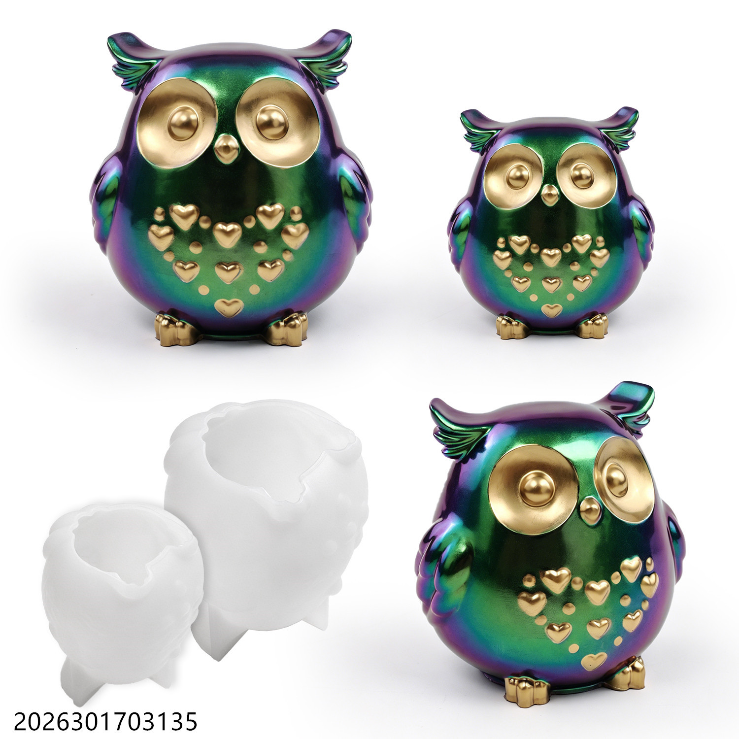 Candle Making Kit Wholesale - Baykuş silikon kalıp 3D kuş şekli