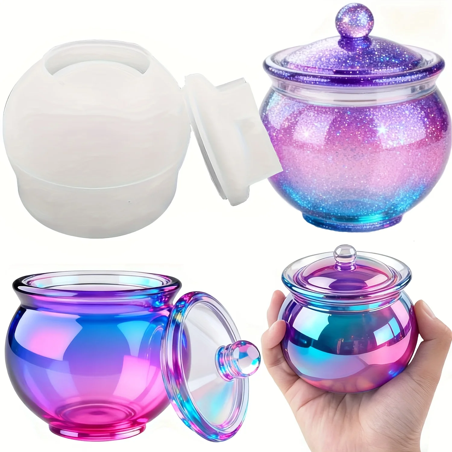 Candle Making Jug - 1 takım yuvarlak reçine kalıp seti,