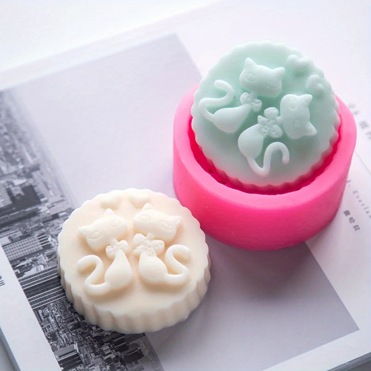 1 Parça Silikon Kedi Sabun Kal - Candle Making Wax Melter incelemesi ve fiyatı